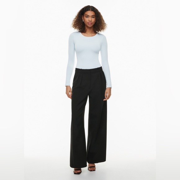 Aritzia Babaton Contour Crew Longsleeve Bodysuit Cruise Blue XS *LNWOT* - Picture 11 of 11